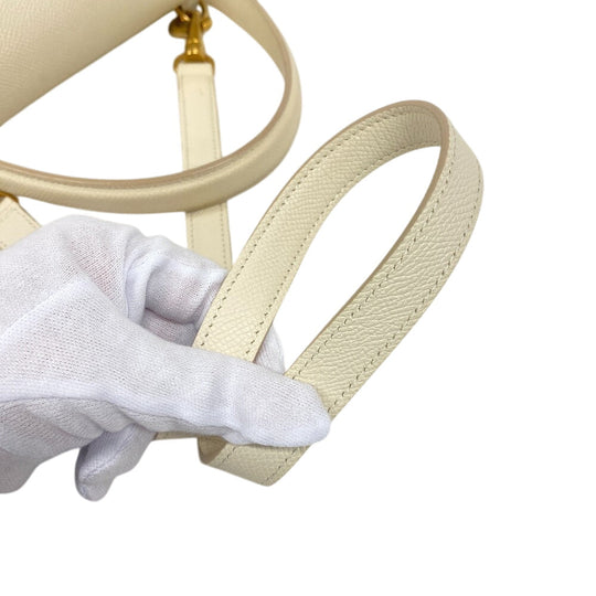 CELINE Handbag leather Ivory 2WAY small belt bag Women Used Authentic