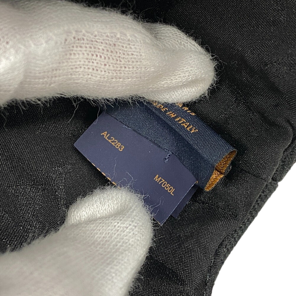 LOUIS VUITTON cap M7050L cotton black LV Iconic Women Used Authentic