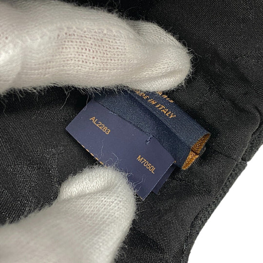LOUIS VUITTON cap M7050L cotton black LV Iconic Women Used Authentic