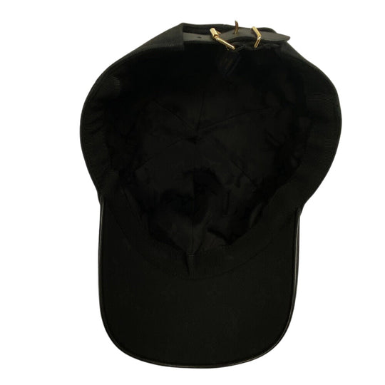 LOUIS VUITTON cap M7050L cotton black LV Iconic Women Used Authentic