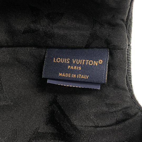 LOUIS VUITTON cap M7050L cotton black LV Iconic Women Used Authentic