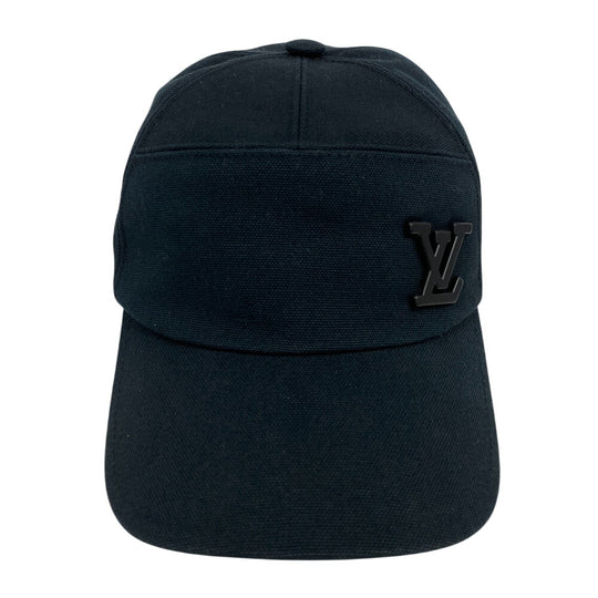 LOUIS VUITTON Casquette M777125 cotton black Aerogram mens Used Authentic