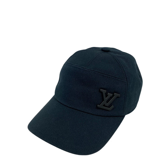 LOUIS VUITTON Casquette M777125 cotton black Aerogram mens Used Authentic