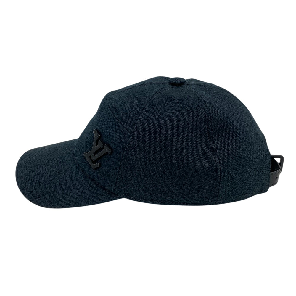 LOUIS VUITTON Casquette M777125 cotton black Aerogram mens Used Authentic