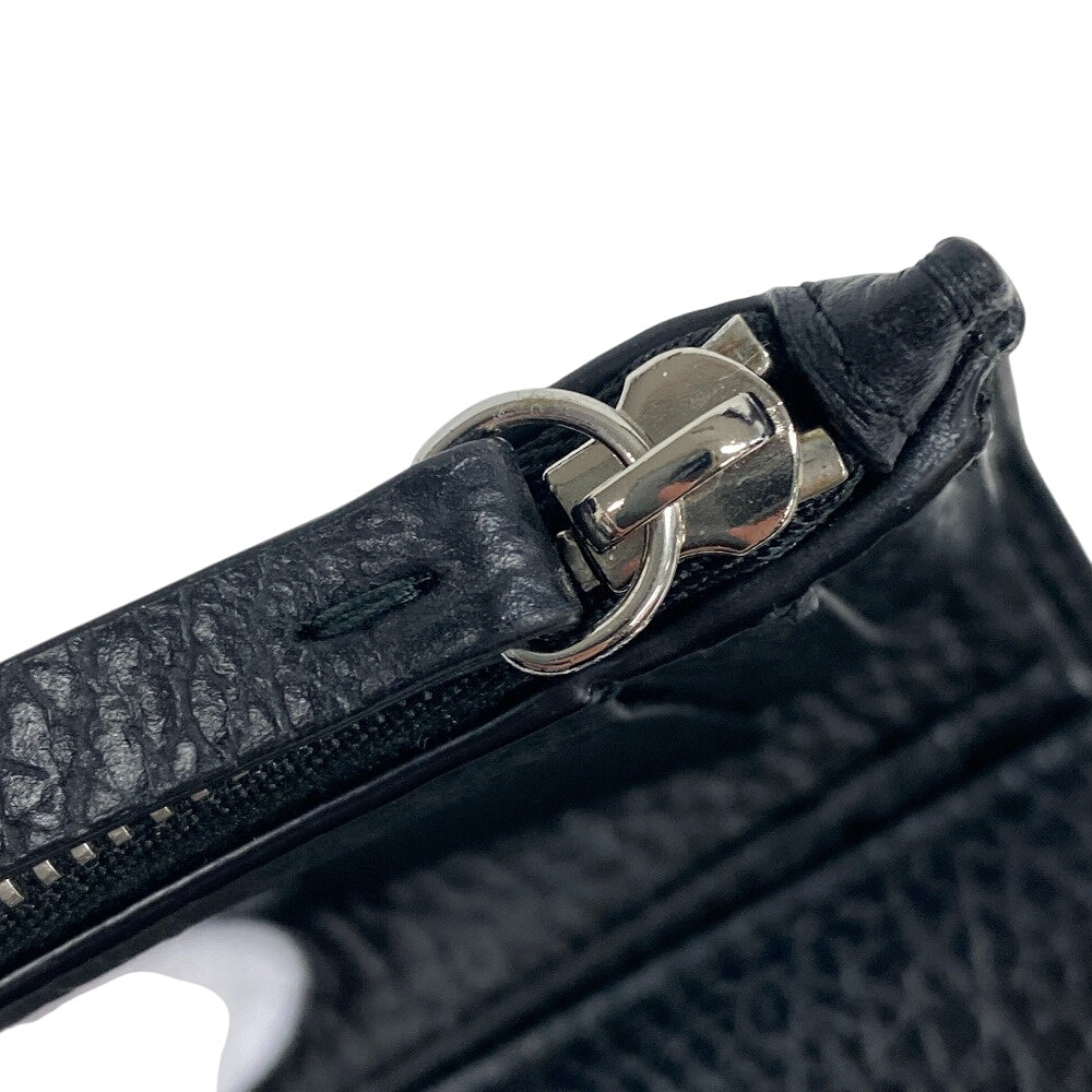Maison Margiela Tri-fold wallet leather black Calf leather Trifold unisex(Unisex) Used Authentic