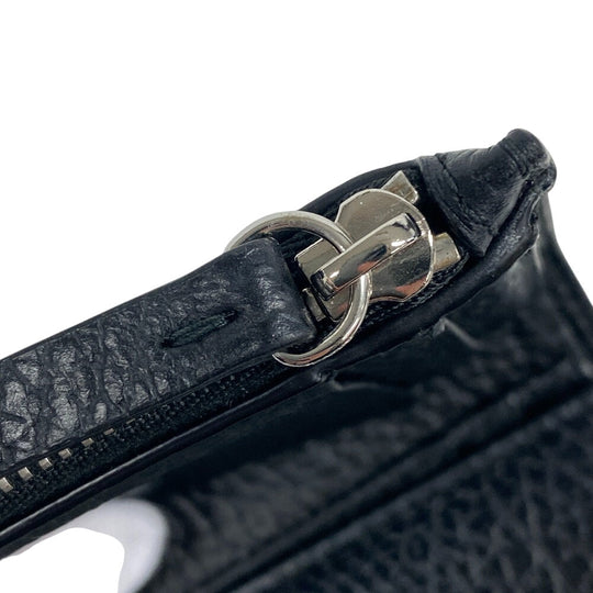 Maison Margiela Tri-fold wallet leather black Calf leather Trifold unisex(Unisex) Used Authentic