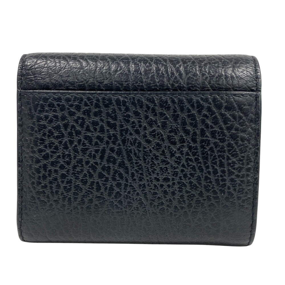 Maison Margiela Tri-fold wallet leather black Calf leather Trifold unisex(Unisex) Used Authentic