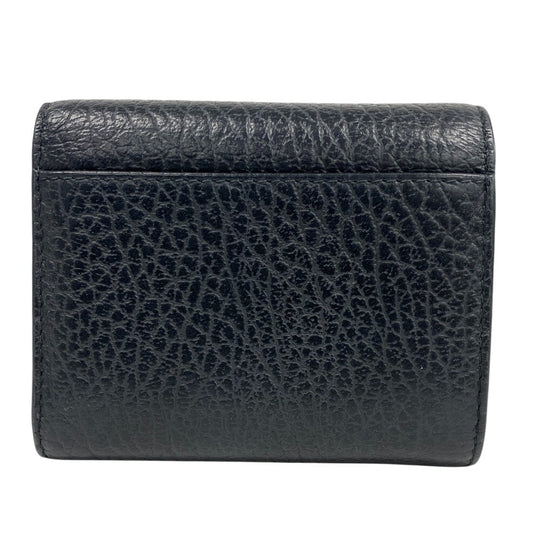Maison Margiela Tri-fold wallet leather black Calf leather Trifold unisex(Unisex) Used Authentic