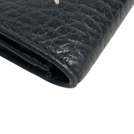 Maison Margiela Tri-fold wallet leather black Calf leather Trifold unisex(Unisex) Used Authentic