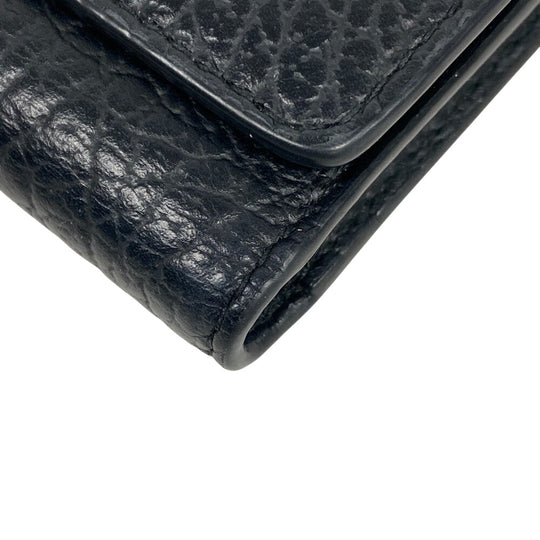 Maison Margiela Tri-fold wallet leather black Calf leather Trifold unisex(Unisex) Used Authentic