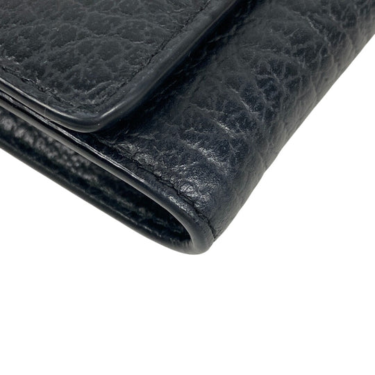 Maison Margiela Tri-fold wallet leather black Calf leather Trifold unisex(Unisex) Used Authentic