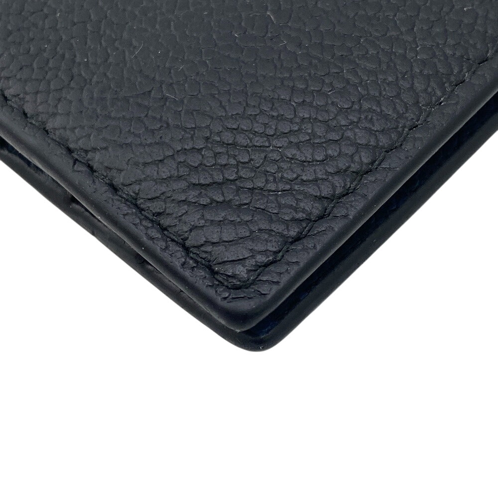 PRADA Money clip 2MN077 leather black Card Case Safiano leather mens Used Authentic