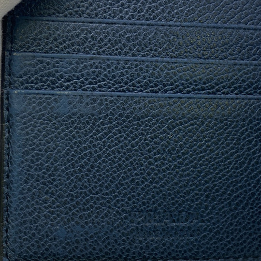 PRADA Money clip 2MN077 leather black Card Case Safiano leather mens Used Authentic