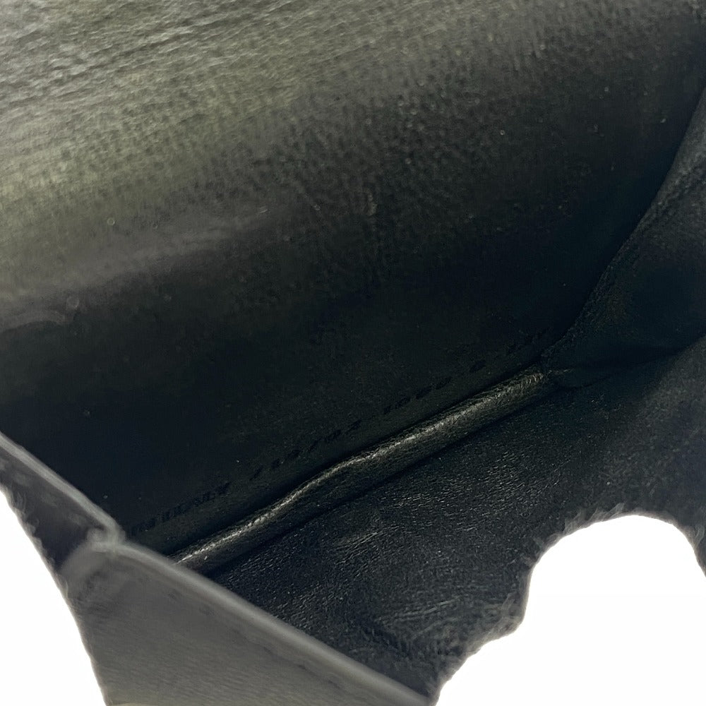 BALENCIAGA Bifold Wallet 719702 Coated canvas black logo Signature mens(Unisex) Used Authentic