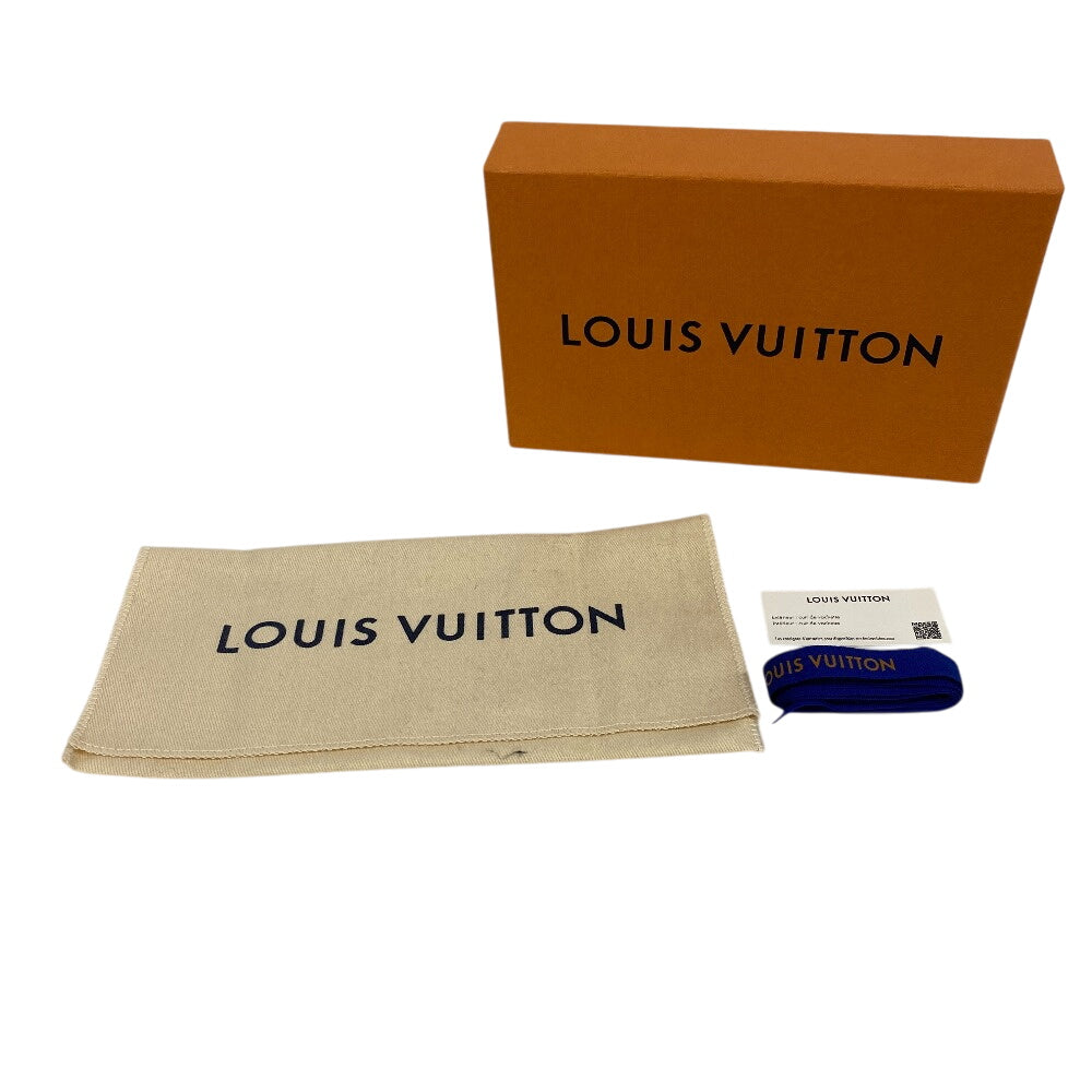 LOUIS VUITTON Long Wallet Purse M62900 leather black Monogram shadow Portefeuille Blaza mens Used Authentic