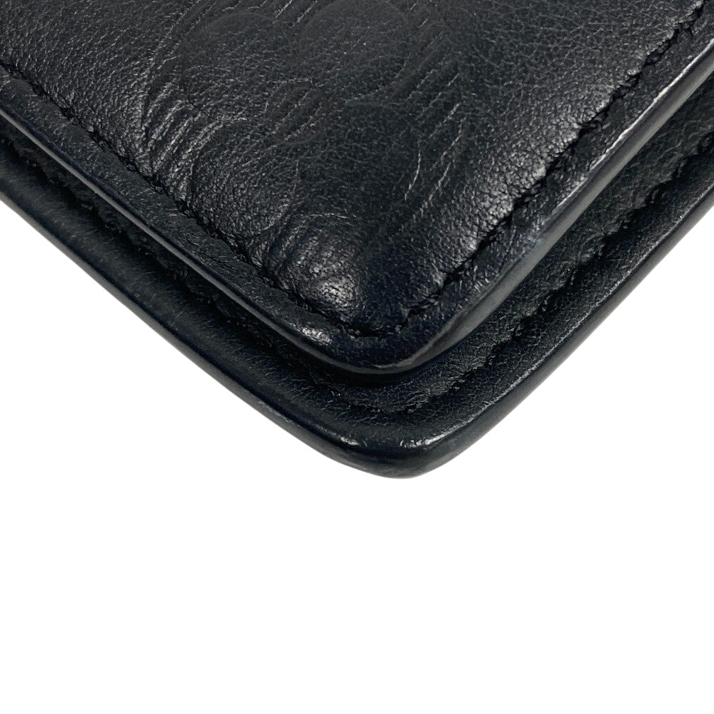 LOUIS VUITTON Long Wallet Purse M62900 leather black Monogram shadow Portefeuille Blaza mens Used Authentic