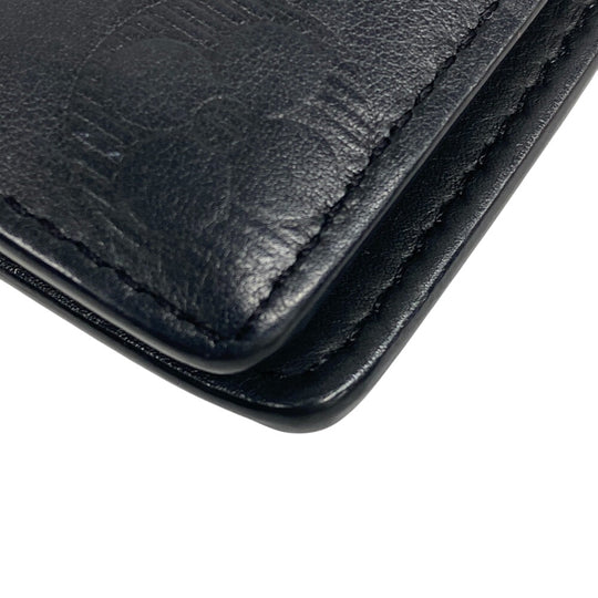 LOUIS VUITTON Long Wallet Purse M62900 leather black Monogram shadow Portefeuille Blaza mens Used Authentic
