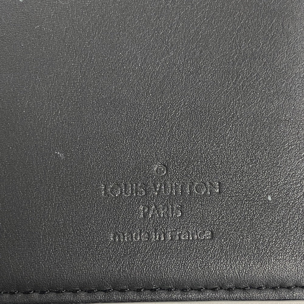 LOUIS VUITTON Long Wallet Purse M62900 leather black Monogram shadow Portefeuille Blaza mens Used Authentic