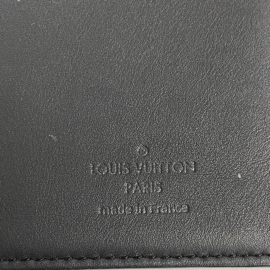 LOUIS VUITTON Long Wallet Purse M62900 leather black Monogram shadow Portefeuille Blaza mens Used Authentic