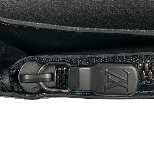 LOUIS VUITTON Long Wallet Purse M62900 leather black Monogram shadow Portefeuille Blaza mens Used Authentic