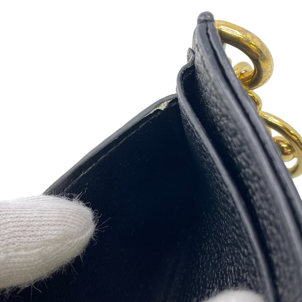 LOUIS VUITTON Card Case M82132 Monogram Ann Platt black Monogram Porto Carte LV Charm mens(Unisex) Used Authentic