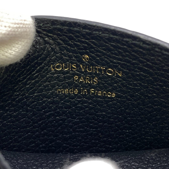 LOUIS VUITTON Card Case M82132 Monogram Ann Platt black Monogram Porto Carte LV Charm mens(Unisex) Used Authentic