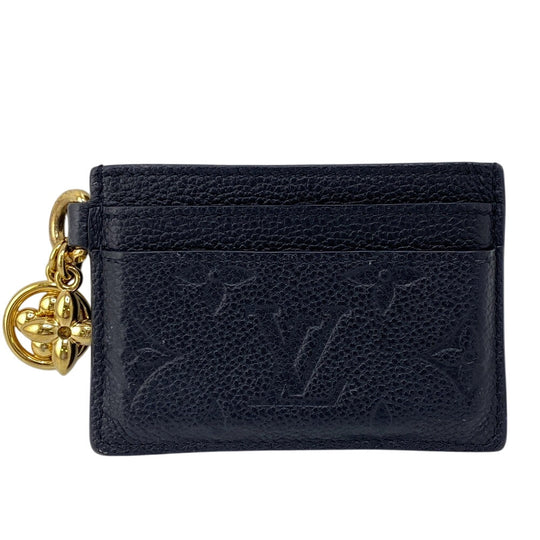 LOUIS VUITTON Card Case M82132 Monogram Ann Platt black Monogram Porto Carte LV Charm mens(Unisex) Used Authentic