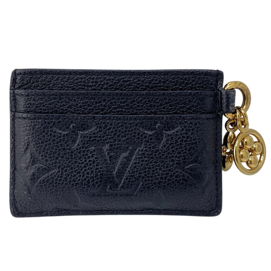 LOUIS VUITTON Card Case M82132 Monogram Ann Platt black Monogram Porto Carte LV Charm mens(Unisex) Used Authentic