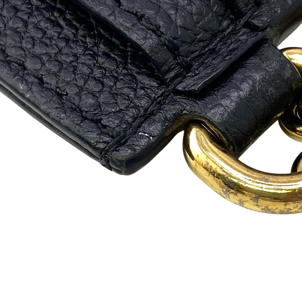 LOUIS VUITTON Card Case M82132 Monogram Ann Platt black Monogram Porto Carte LV Charm mens(Unisex) Used Authentic