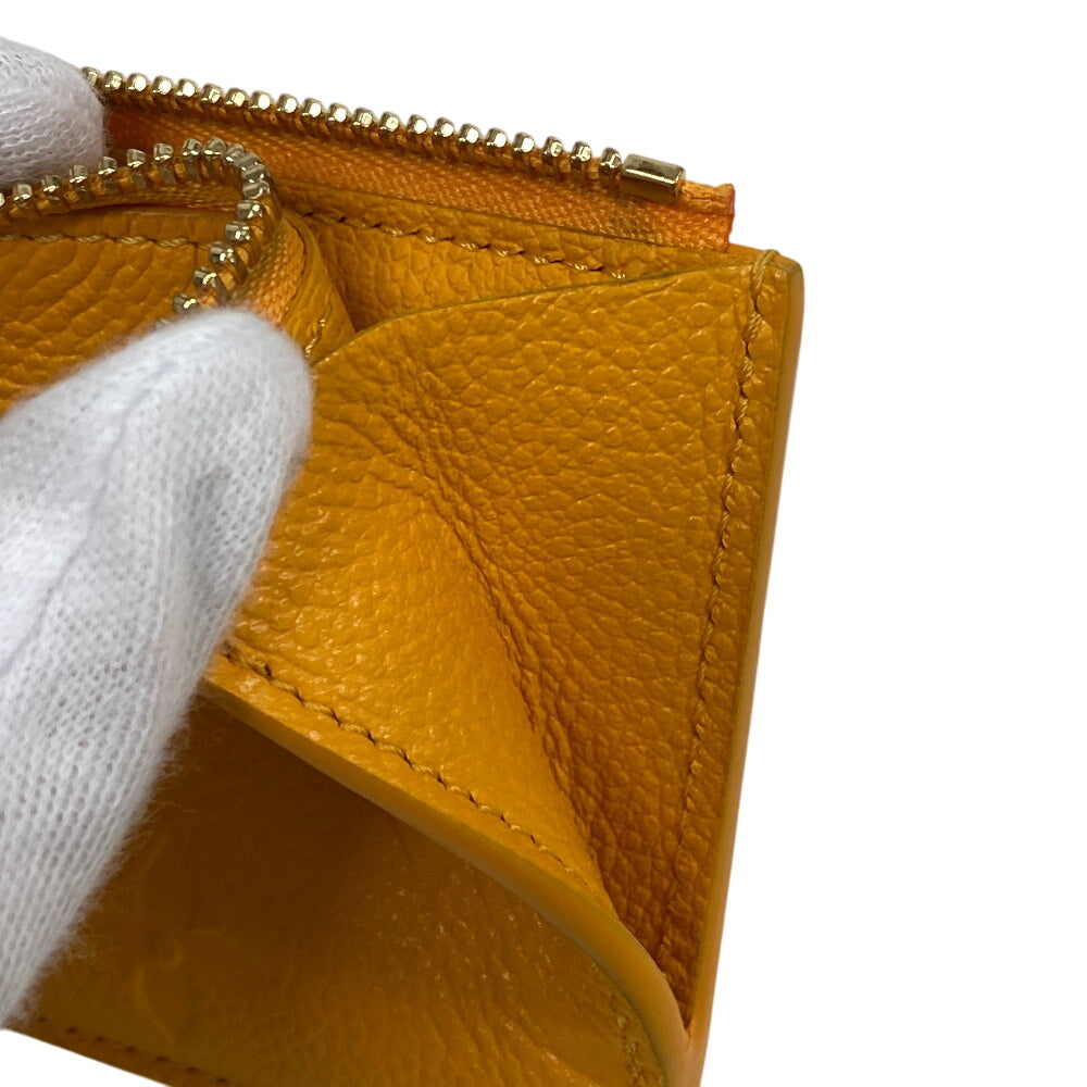 LOUIS VUITTON Coin case M11412 Monogram Ann Platt yellow Card Case Monogram Ann Platt Porte Cartes Romy(Unisex) Used Authentic