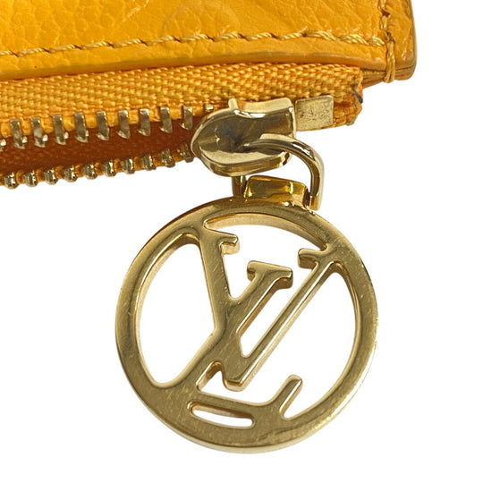 LOUIS VUITTON Coin case M11412 Monogram Ann Platt yellow Card Case Monogram Ann Platt Porte Cartes Romy(Unisex) Used Authentic