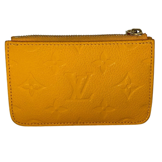 LOUIS VUITTON Coin case M11412 Monogram Ann Platt yellow Card Case Monogram Ann Platt Porte Cartes Romy(Unisex) Used Authentic