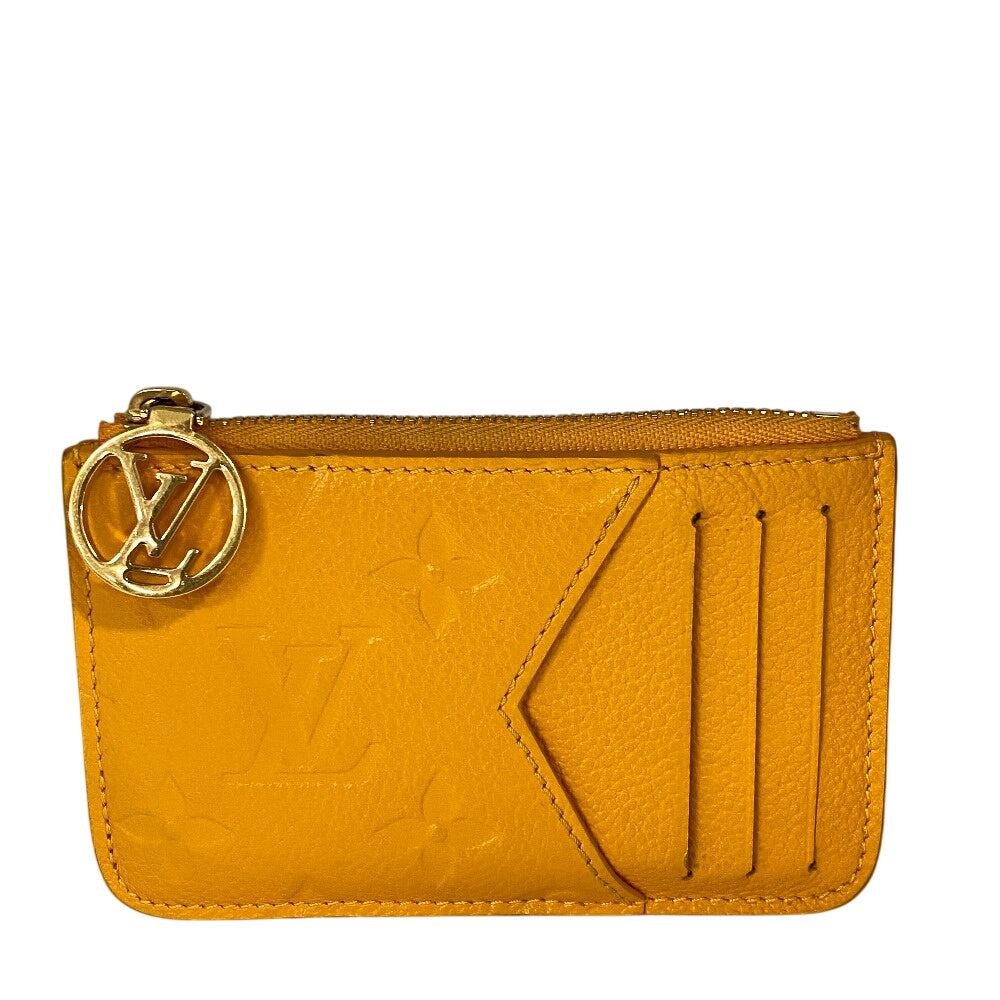 LOUIS VUITTON Coin case M11412 Monogram Ann Platt yellow Card Case Monogram Ann Platt Porte Cartes Romy(Unisex) Used Authentic