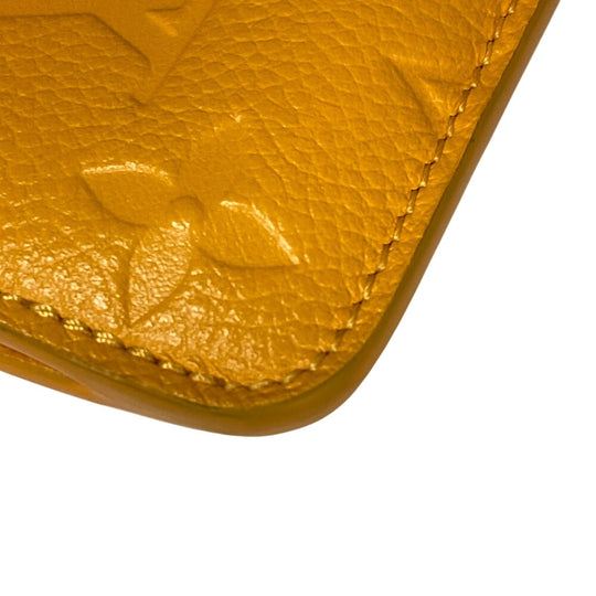 LOUIS VUITTON Coin case M11412 Monogram Ann Platt yellow Card Case Monogram Ann Platt Porte Cartes Romy(Unisex) Used Authentic