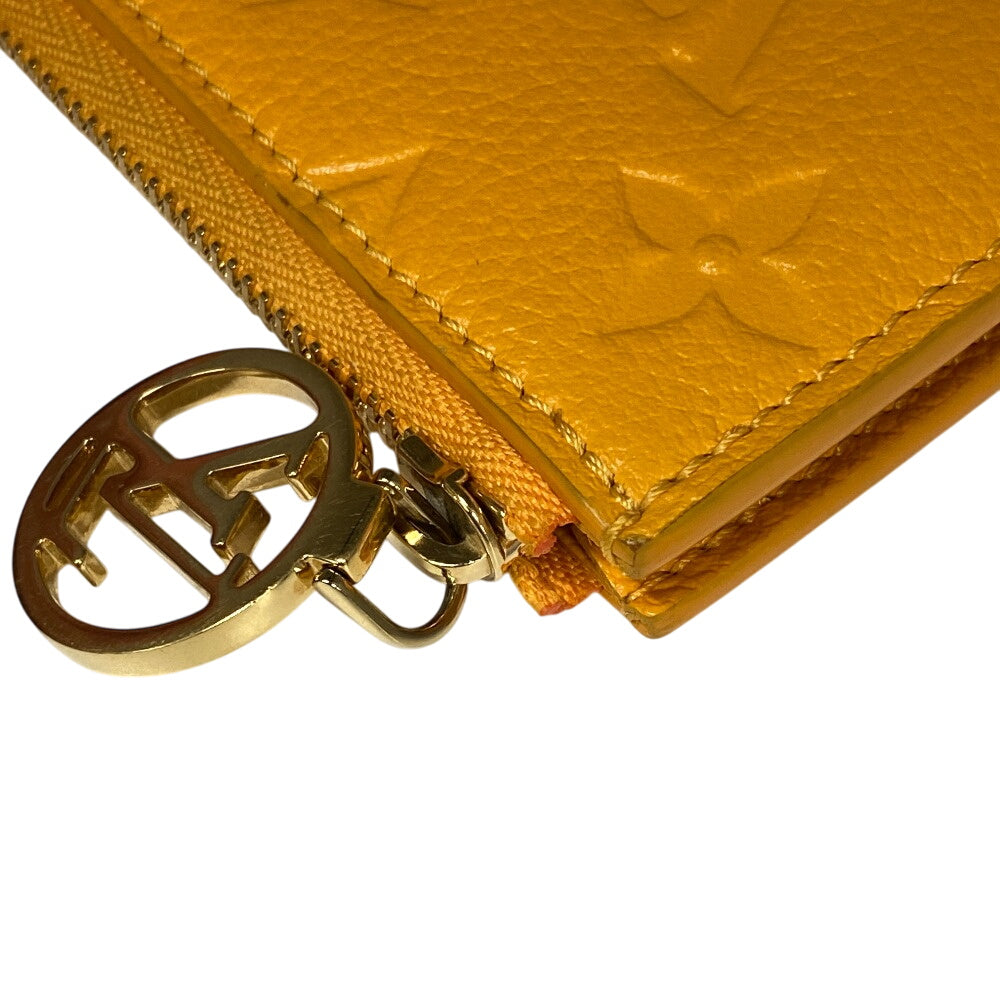 LOUIS VUITTON Coin case M11412 Monogram Ann Platt yellow Card Case Monogram Ann Platt Porte Cartes Romy(Unisex) Used Authentic