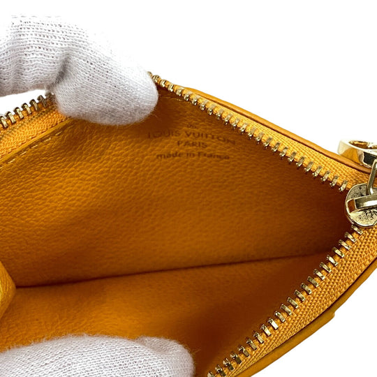 LOUIS VUITTON Coin case M11412 Monogram Ann Platt yellow Card Case Monogram Ann Platt Porte Cartes Romy(Unisex) Used Authentic