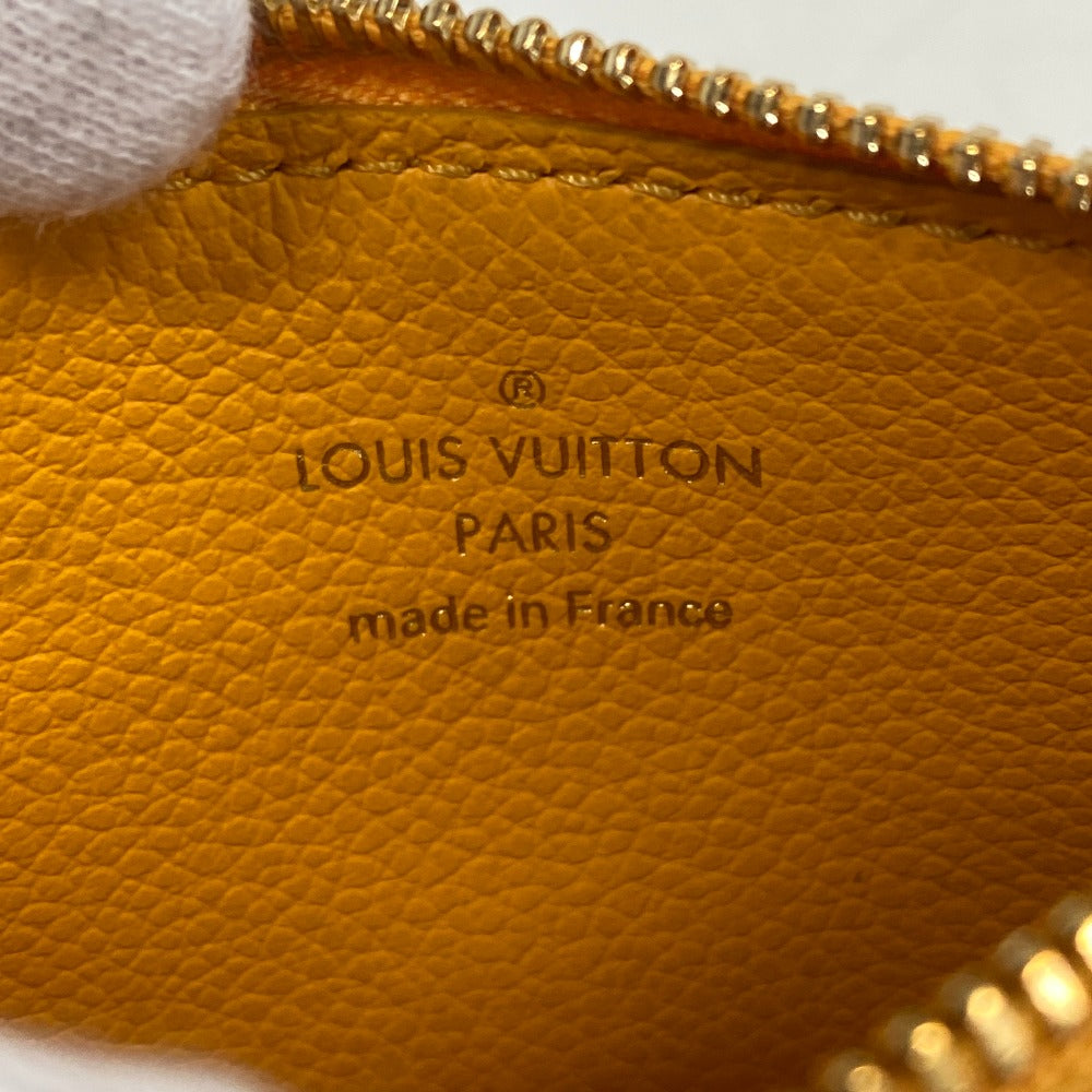 LOUIS VUITTON Coin case M11412 Monogram Ann Platt yellow Card Case Monogram Ann Platt Porte Cartes Romy(Unisex) Used Authentic