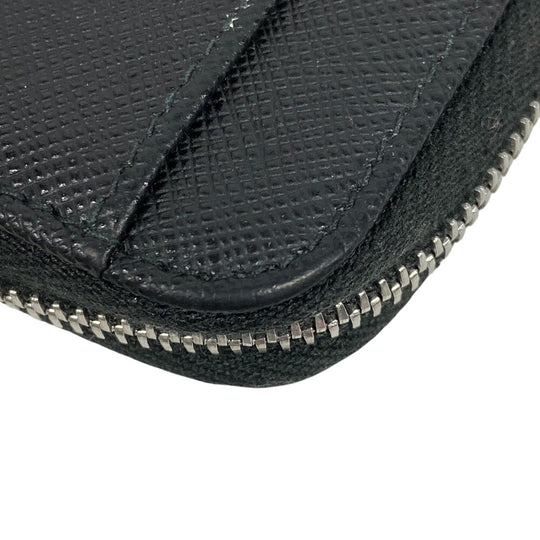 PRADA Coin case 1PP122 leather black Saffiano triangular plate