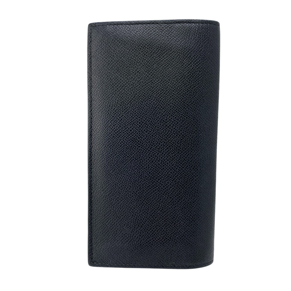 BURBERRY Long Wallet Purse 8062692 leather black 1 TB logo Bifold Wallet(Unisex) Used Authentic