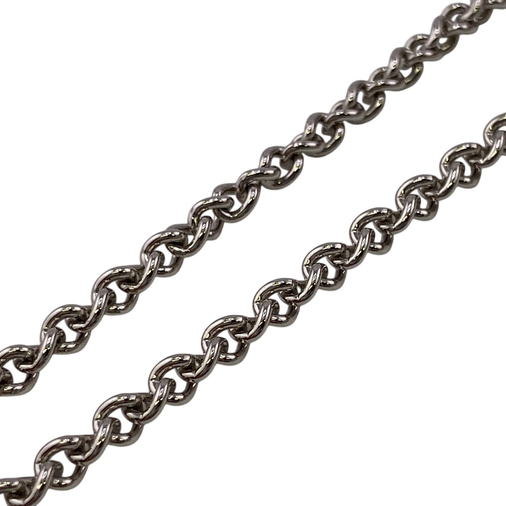 HERMES Necklace Buffalo Horn, Metal Silver Van Quatre Faubourg mens(Unisex) Used Authentic