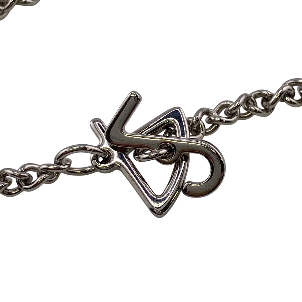 HERMES Necklace Buffalo Horn, Metal Silver Van Quatre Faubourg mens(Unisex) Used Authentic