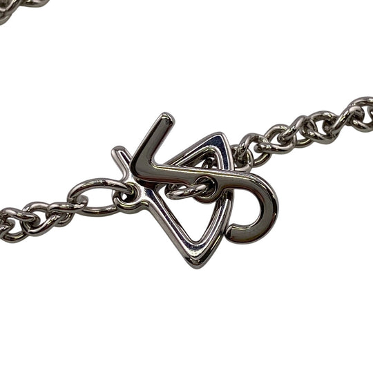 HERMES Necklace Buffalo Horn, Metal Silver Van Quatre Faubourg mens(Unisex) Used Authentic