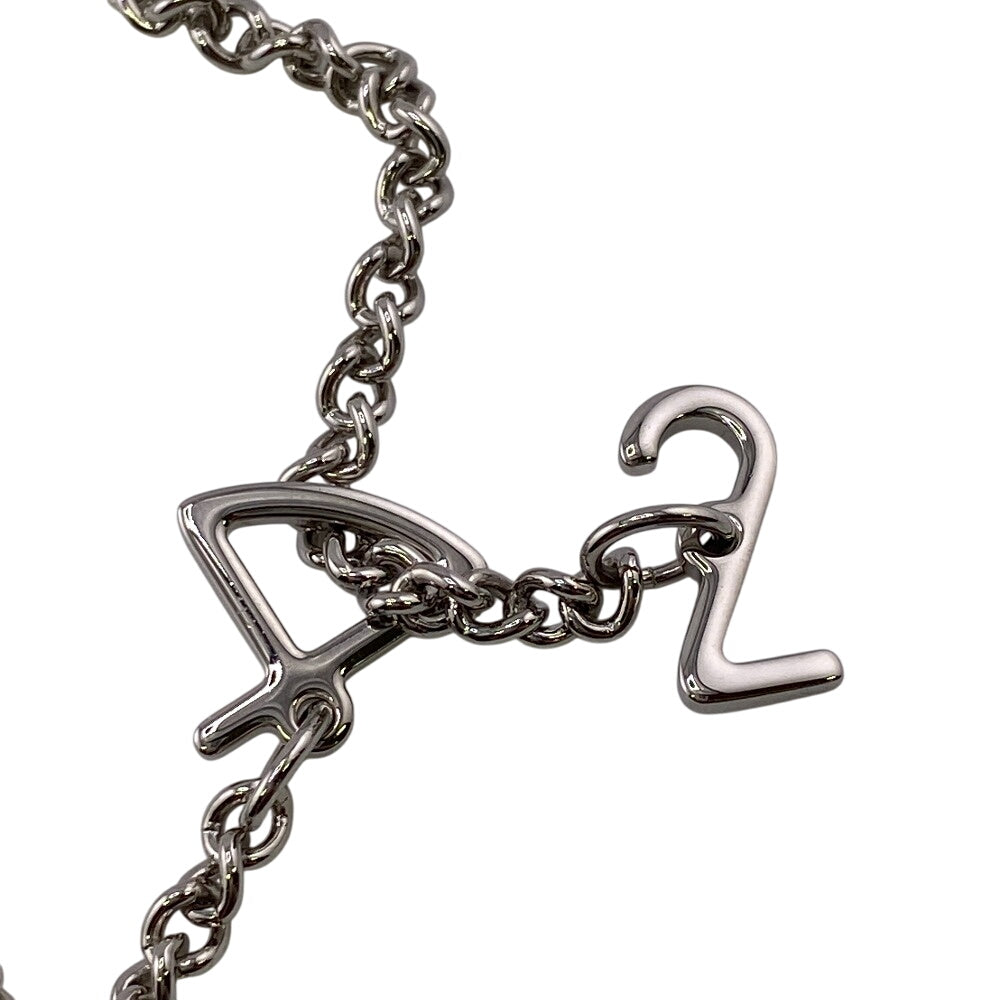 HERMES Necklace Buffalo Horn, Metal Silver Van Quatre Faubourg mens(Unisex) Used Authentic