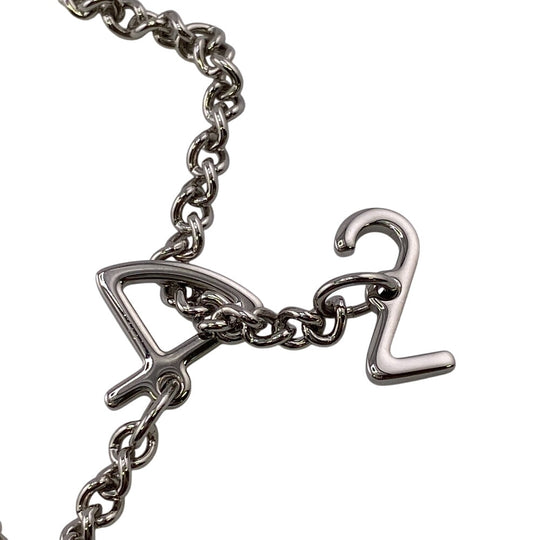 HERMES Necklace Buffalo Horn, Metal Silver Van Quatre Faubourg mens(Unisex) Used Authentic