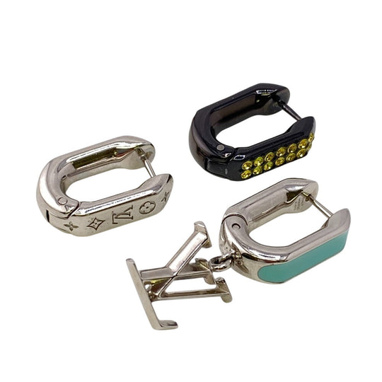 LOUIS VUITTON Pierce M00925 Metal, Stone Silver Paradise Chain