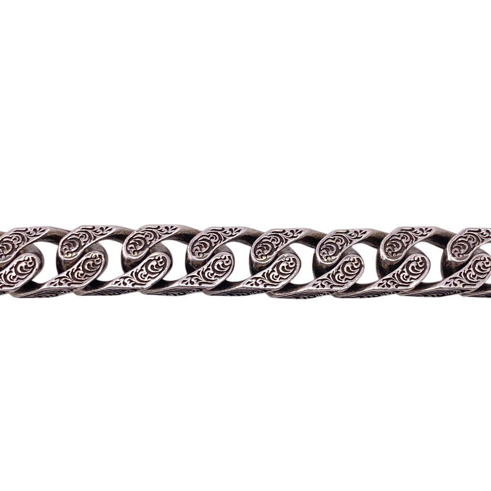 GUCCI bracelet Silver925 Silver Arabesque Interlocking G mens(Unisex) Used Authentic