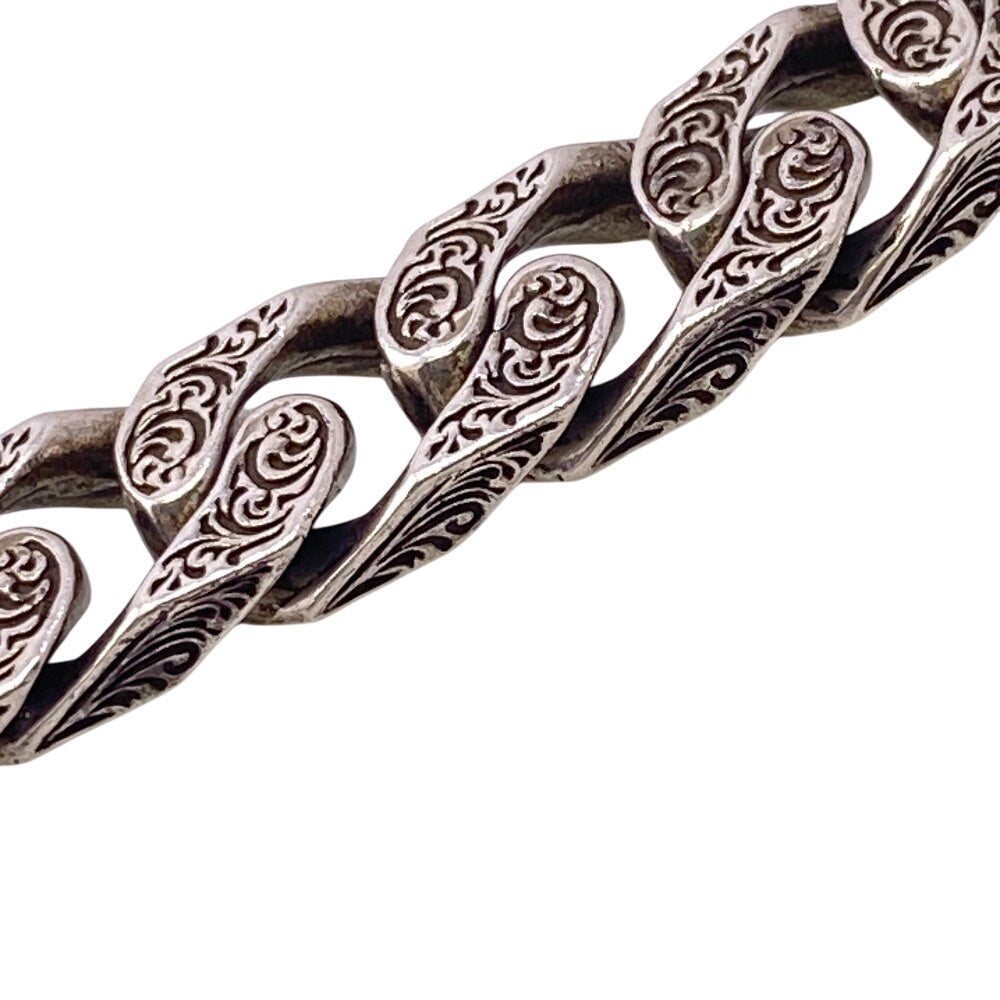 GUCCI bracelet Silver925 Silver Arabesque Interlocking G mens(Unisex) Used Authentic