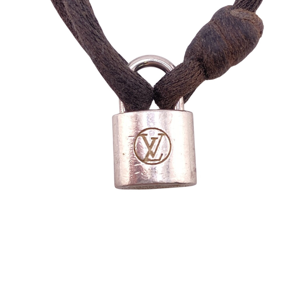LOUIS VUITTON bracelet Silver925 black Silver Lockit Doudou Cord Bracelet