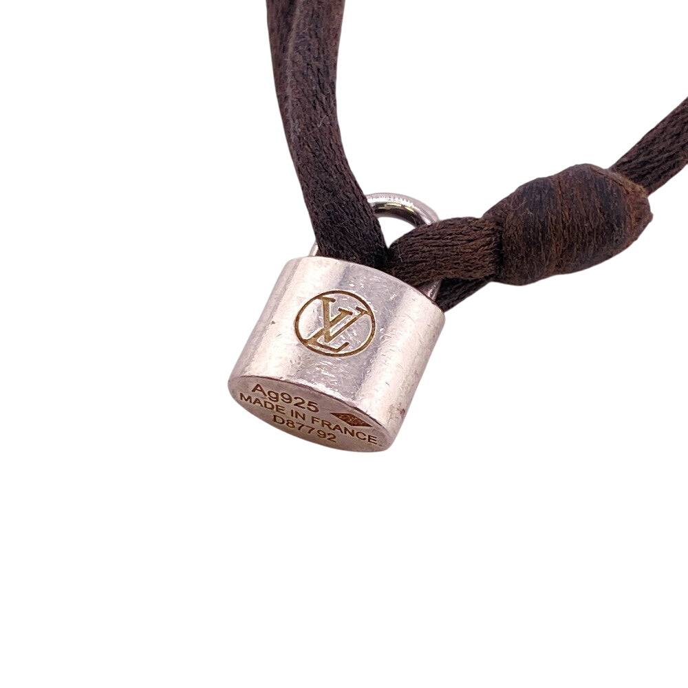 LOUIS VUITTON bracelet Silver925 black Silver Lockit Doudou Cord Bracelet