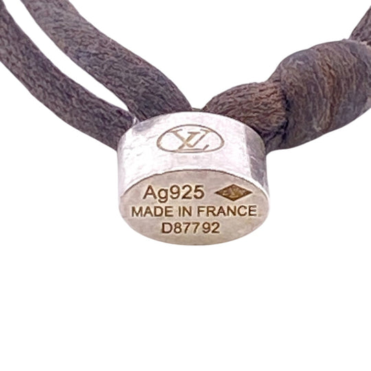 LOUIS VUITTON bracelet Silver925 black Silver Lockit Doudou Cord Bracelet